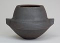 Wayne Ngan, Sculptural Vase with Lugs, 2007, Stoneware, cast iron slip, 8.3 x 7 x 6.3 inches / 21 x 18 x 16 cm. Photo by Goya Ngan.