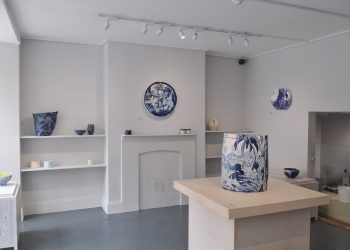 Blue & White is on view through September 5 at Oxford Ceramics Gallery