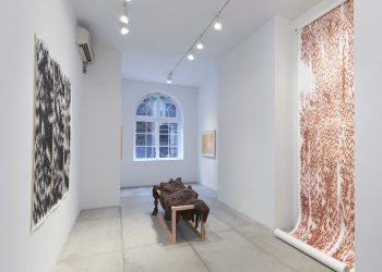 Magdolene Dykstra: all gilded landscapes and glistening shows fade at Jane Hartsook Gallery, New York